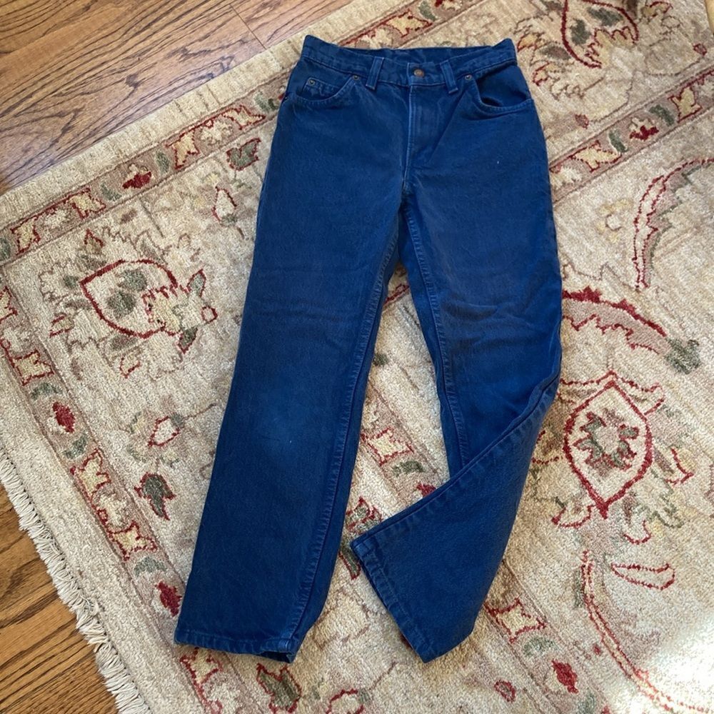 Vintage 505 Boys Orange Tab Levi’s Classic Fit Dark Wash Boys 12 Reg 70’s USA